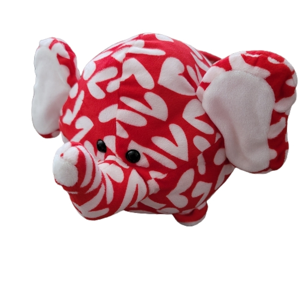Dan Dee Elephant Plush 12" Red Heart Stuffed Animal